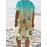 Plus Size Women's Tropical Marine Life Print Casual Dress - Soft Breathable Fabric, Loose Fit with Pockets, Vibrant Starfish & Turtle Design, Machine Washable for Spring Summer Fall Beach Outings, Beach Dress, Summer Outfit, Relaxed Fit
