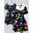 Plus Size - Plus Size, Women'S Plus Size Halloween Party Dress - Gothic Skull Print in Black, Blue, Green, Pink, Orange, Purple - Flared Hem Formal & Costume Party Outfit - Elegant Halloween Party Attire for Women, Festive Wear, Round Neckline