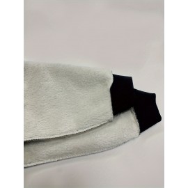 Plus Size Women's Cozy Fleece-Lined Jacket with Hood - Solid Color, Drawstring, Long Sleeves & Zipper - Perfect for Fall/Winter Warmth