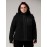 Winter Black  High Collar Jacket - Outdoor Casual, Front Zipper, Hidden Zipper Insert Bag