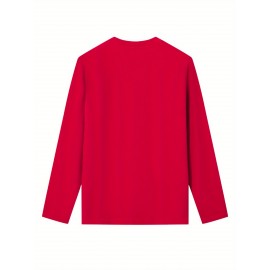 Floral Cross Print Women's Long Sleeve Crew Neck T-Shirt - 