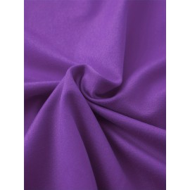 Women's Casual Short Sleeve T-Shirt - Vibrant Purple with White Spanish Scripture Letter Print (Isaiah 30:5), 100% Polyester Knit, Lightweight 180g All-Season Top, Machine Washable