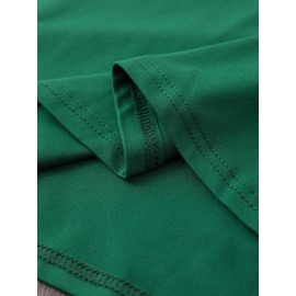 Summer Women's Letter Print Front and Back Fashion Short Sleeve T-Shirt, Comfortable Breathable Fabric, Casual Sporty Style, Suitable for Spring and Summer