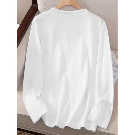 KC Football Long Sleeve Crew Neck T-Shirt - Casual, Alphabet Pattern, Regular Fit, Polyester Knit Fabric, All Seasons, No Belt, Long Sleeve, Regular Sleeve, No Chest Pad, Pullovers, Fabric Weight 180 g/m²