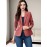 [Chic Double Breasted Blazer] Long Sleeve Double Breasted Chic Blazer for Women - Polyester Lined, Regular Fit, Woven Fabric - Spring/Fall 2024 Collection